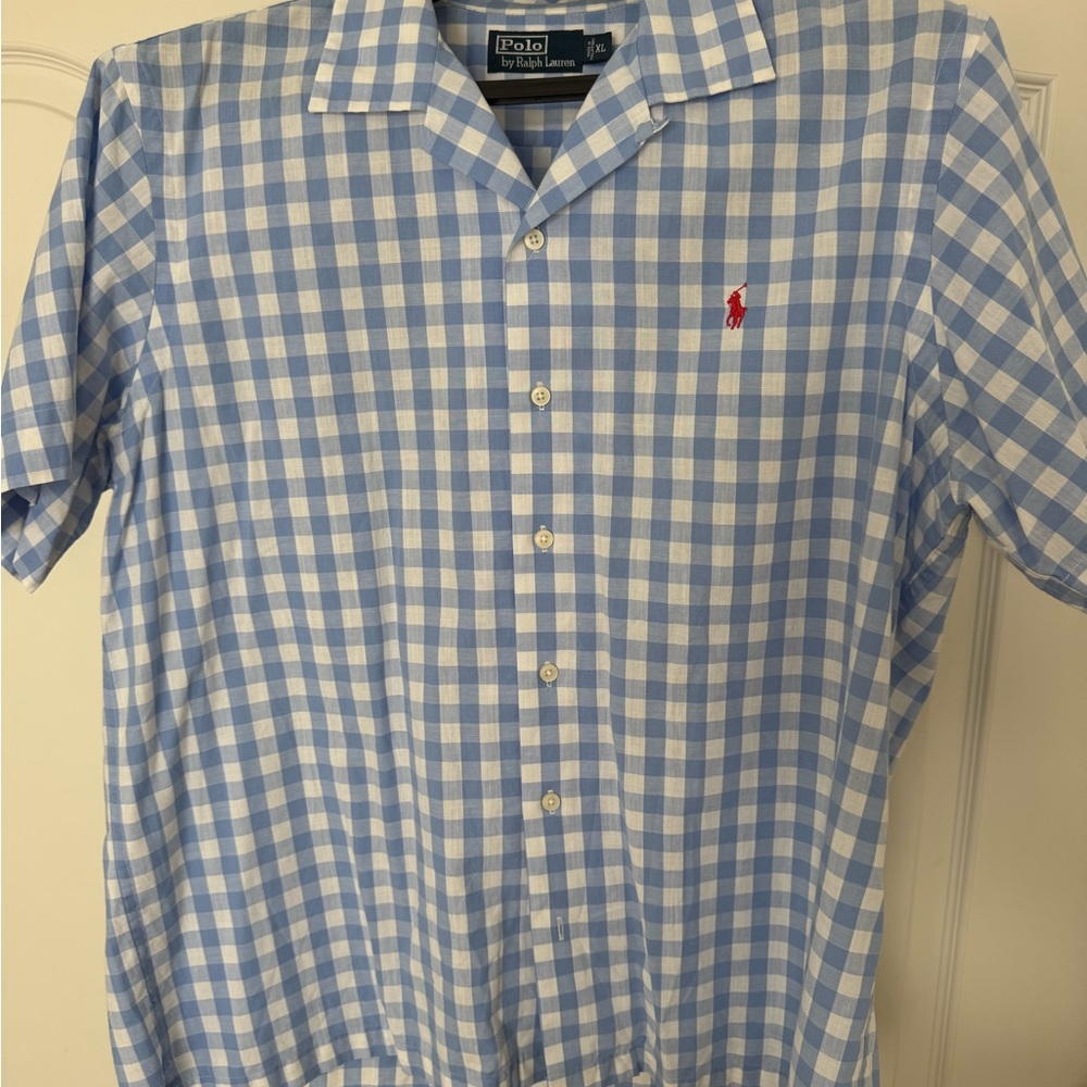 Polo by Ralph Lauren Blue Checkered Men's Shirt